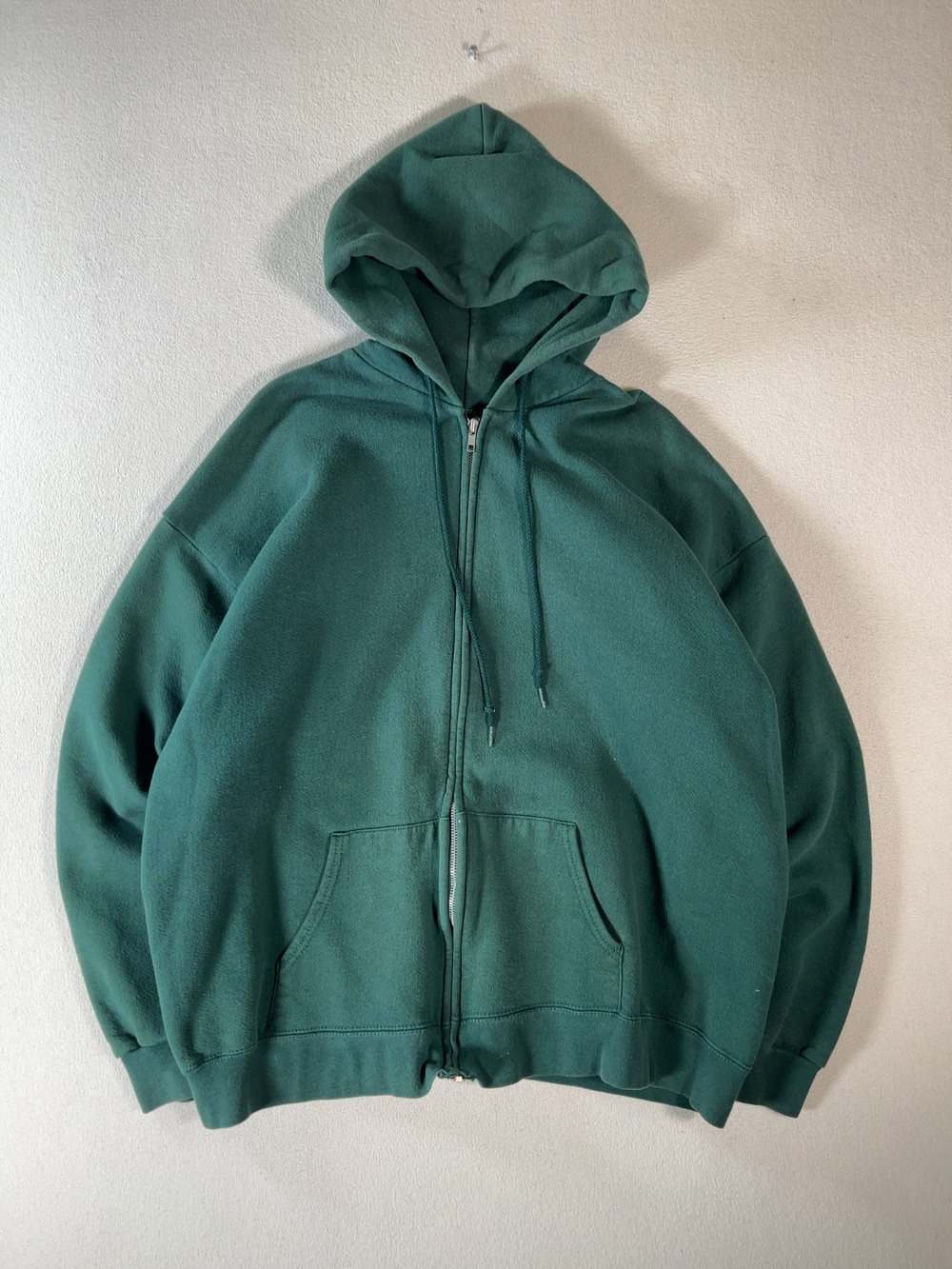 Vintage Cheetah Full Zip Hoodie Green XL Good